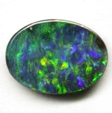 Green Blue oval Boulder Opal