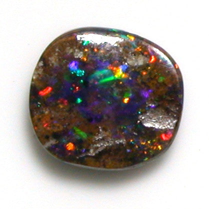 Gold multi-coloured solid boulder opal