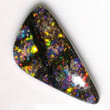 Red, green ,gold ,blue and orange wood replacement solid boulder opal