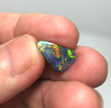 Red multi coloured solid boulder opal