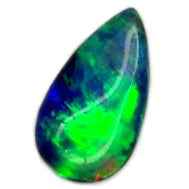 Rolling Green Flash on Blue Boulder Opal