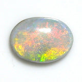 Orange, green and gold solid boulder opal