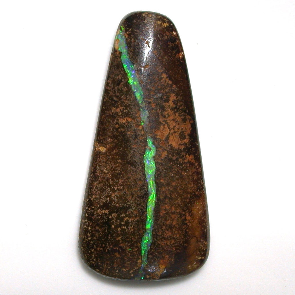 Green lightning double sided boulder opal