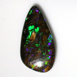 Electric green "fossil" wood replacement solid boulder opal