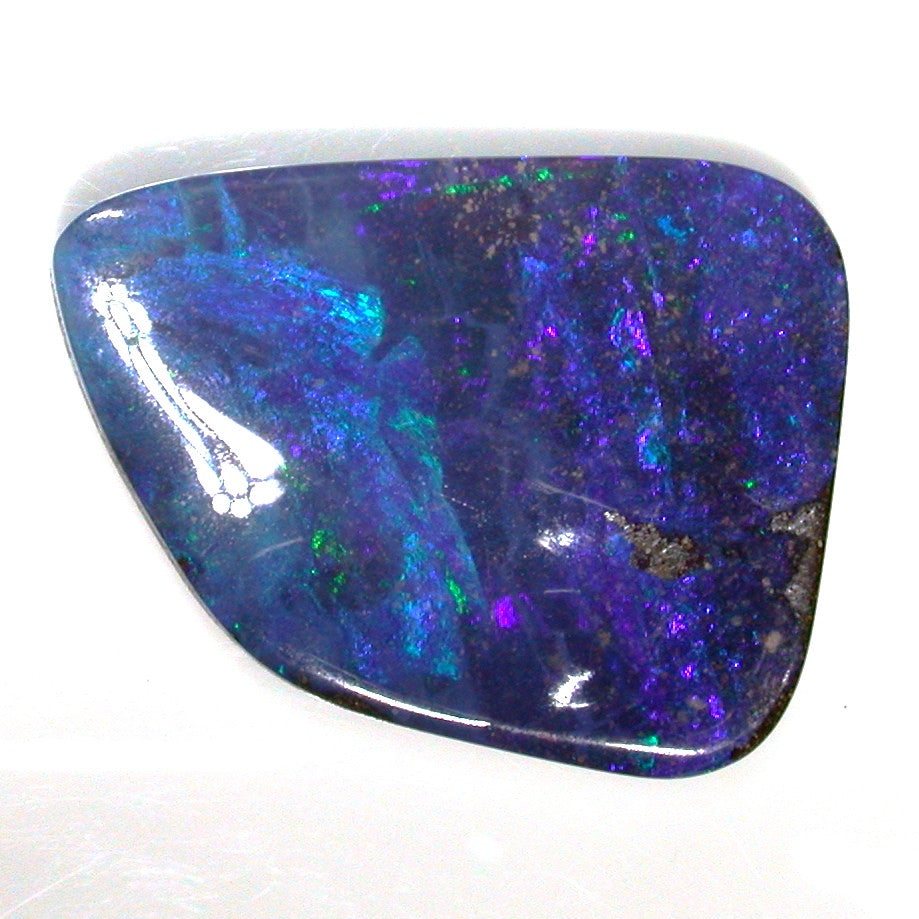 Blue, green and red solid boulder opal