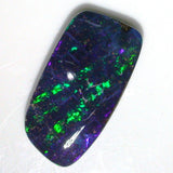 Green and blue strips solid boulder opal