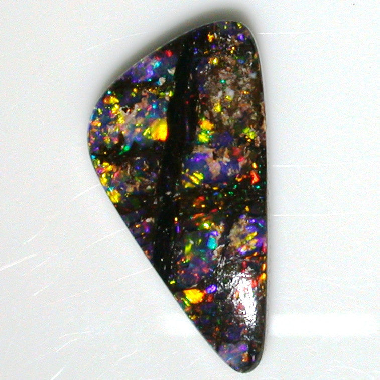 Red, green ,gold ,blue and orange wood replacement solid boulder opal