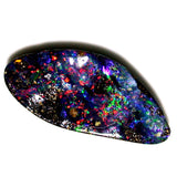 Red and green solid boulder opal