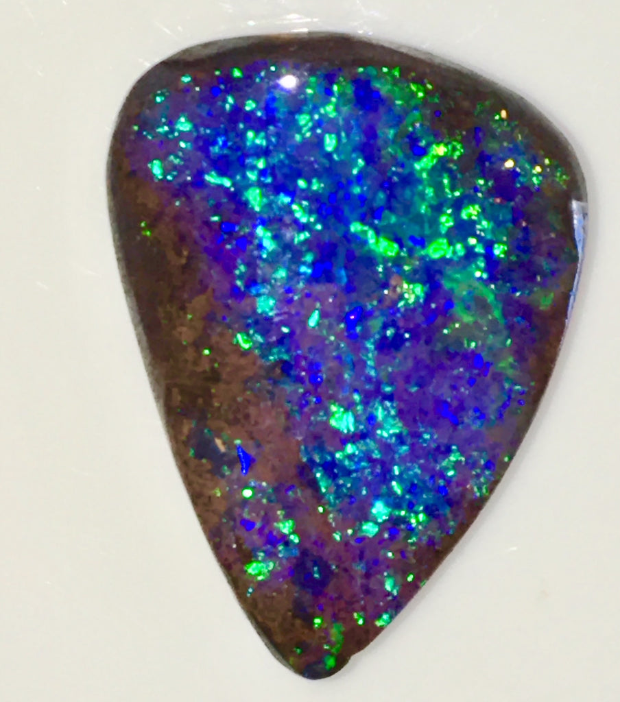 Bright Green and Blue solid boulder opal