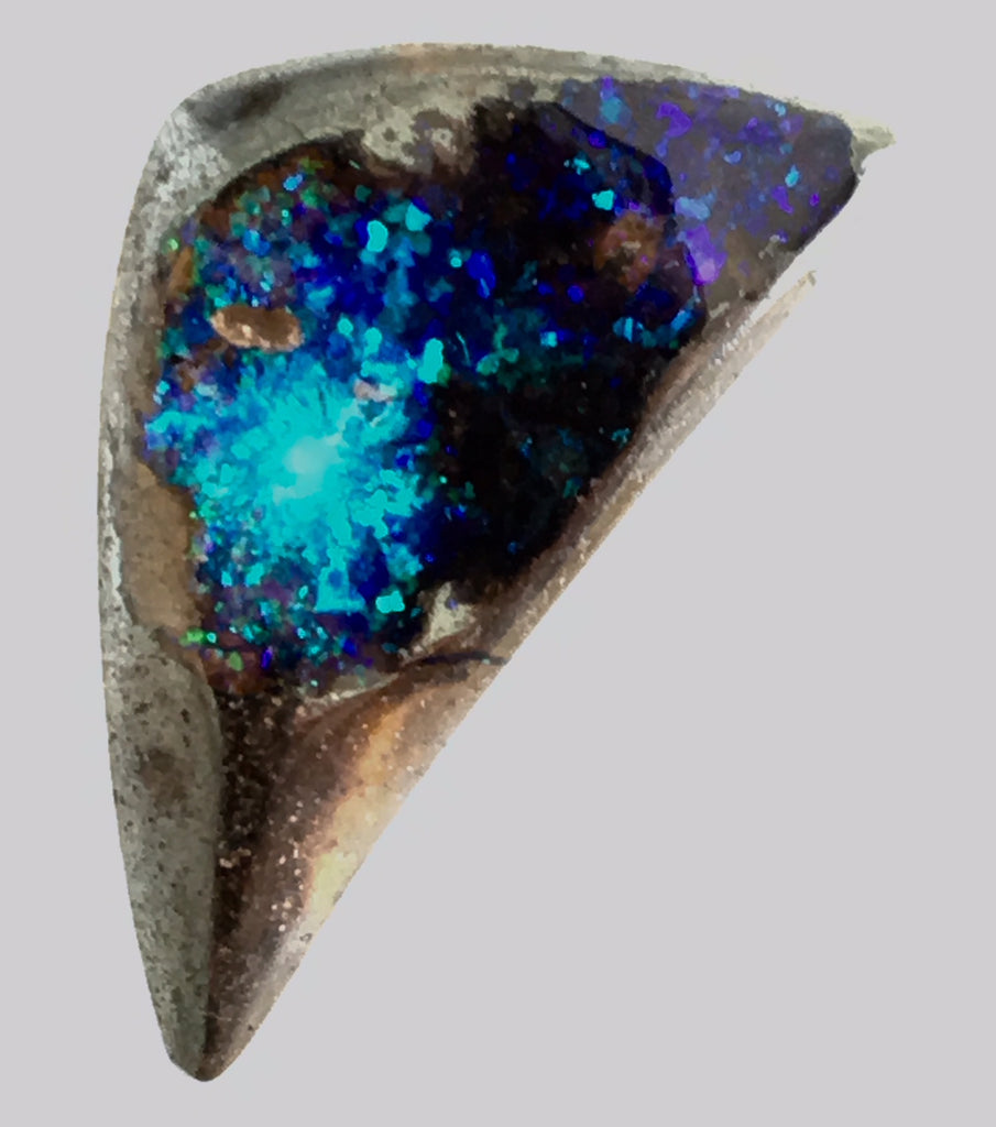 Green Blue solid boulder opal