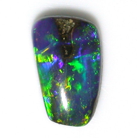 Bright Green, Blue and Gold solid boulder opal