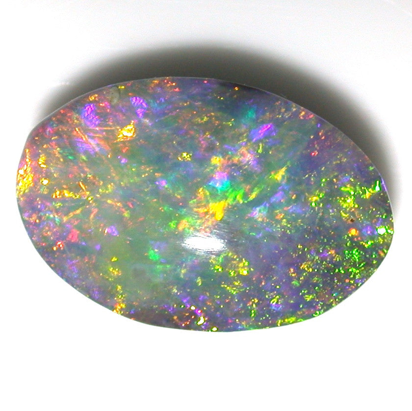 Green multi coloured solid boulder opal