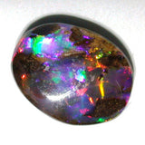 Bright Red multi coloured solid boulder opal