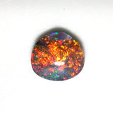 Orange multi coloured solid boulder opal