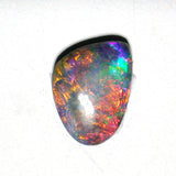 Orange multi coloured solid boulder opal