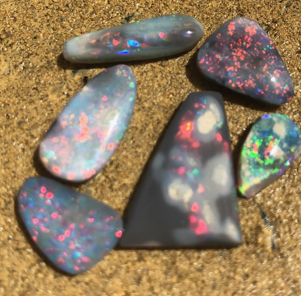 Opal  rubs from Lightning Ridge