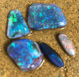 Opal rubs from Lightning Ridge