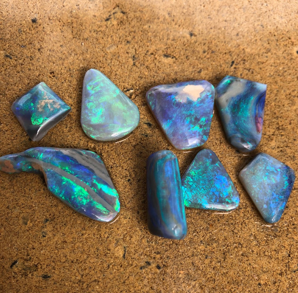 Opal rubs from Lightning Ridge