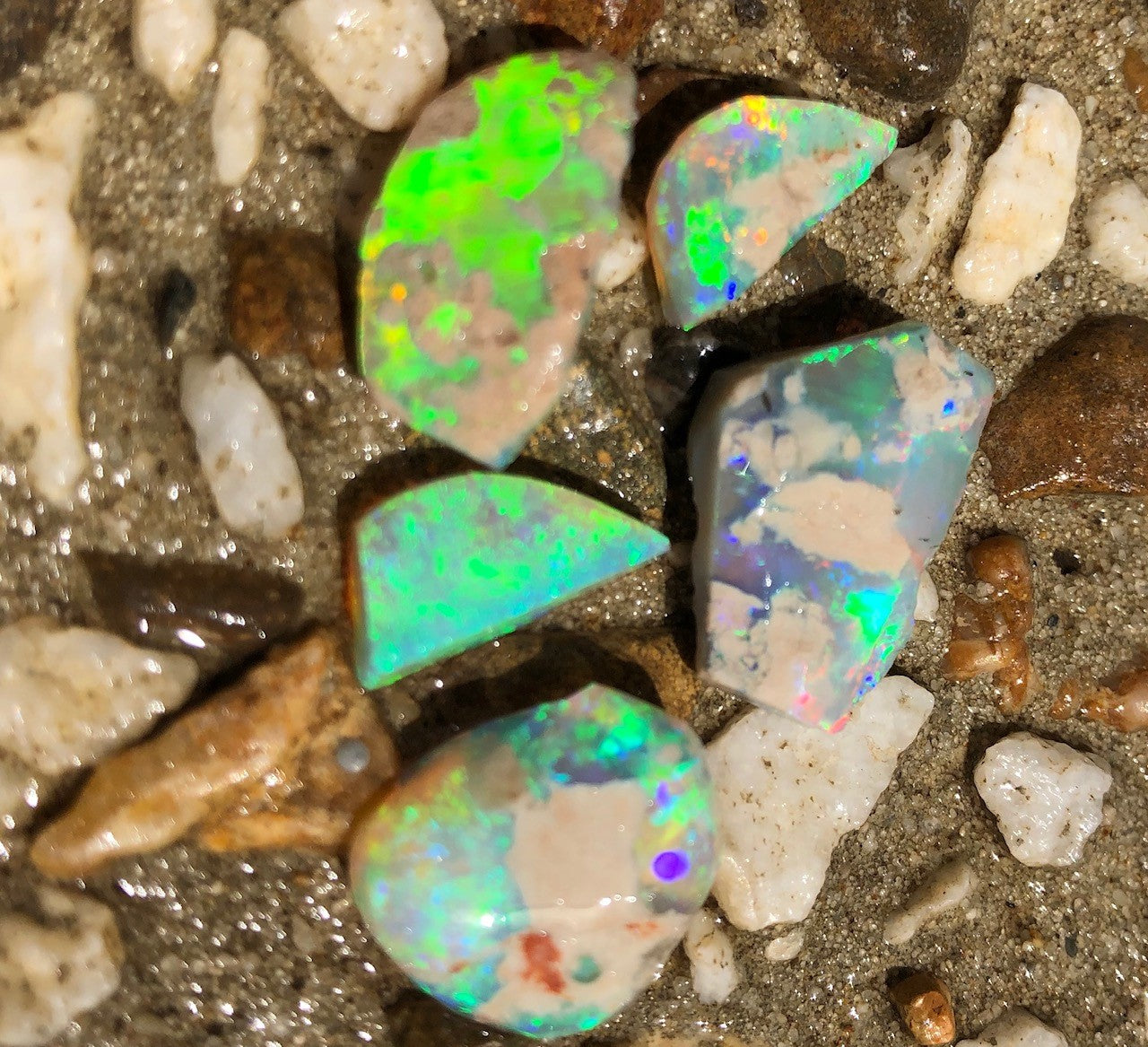 Rubbed Opal  from Lightning Ridge
