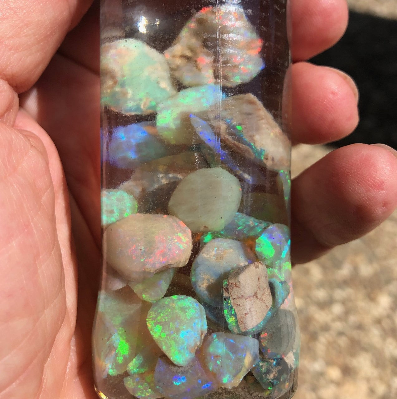 Bright Opal Rubs from Lightning Ridge