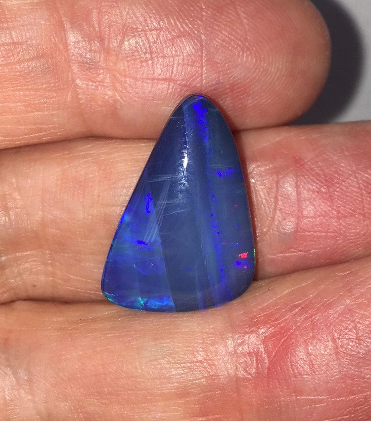 Blue Violet Multi Jelly Doublet Opal