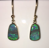 Green Blue solid boulder opal drop earrings