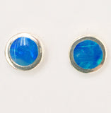 Blue Green stud earrings