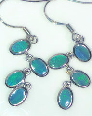 4 Solid boulder opals drop  earrings