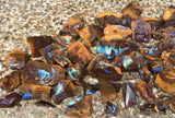 Rough and blocked out boulder opal parcel