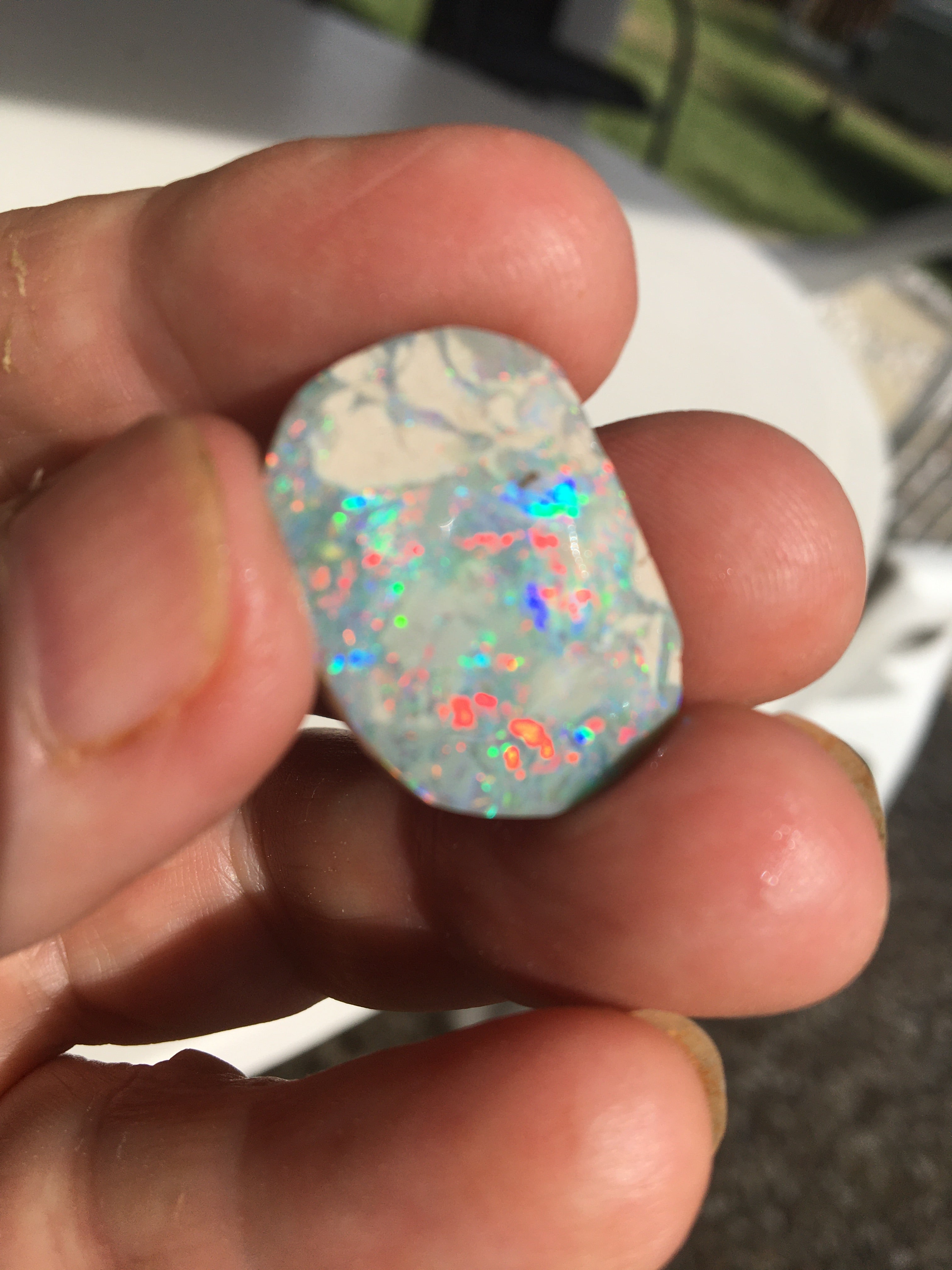 Rough seam Opal  from Lightning Ridge