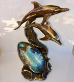 2 Dolphins on Boulder opal