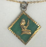Jade Gold Plated Pendant