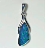 Blue Green  Doublet opal pendant