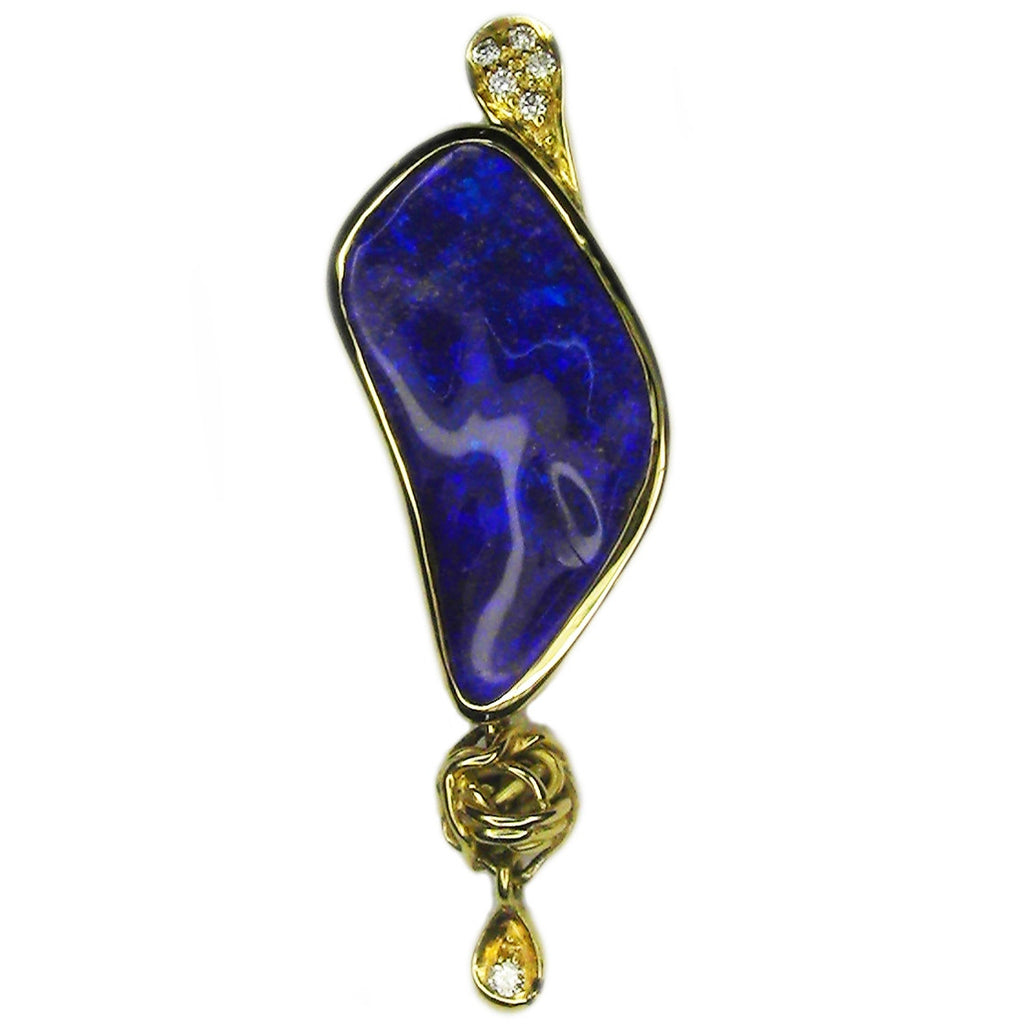 Blue Knotted Pendant