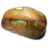 Green multi coloured boulder opal polished specimen