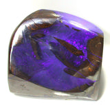 Purple boulder opal polished specimen