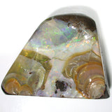 Green and Pink boulder opal polished specimen