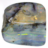 Green and pink multi coloured strips, boulder opal polished specimen