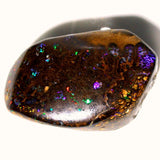 Red multi coloured boulder matrix opal polished specimen