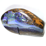 Green multi coloured jelly boulder opal polished specimen