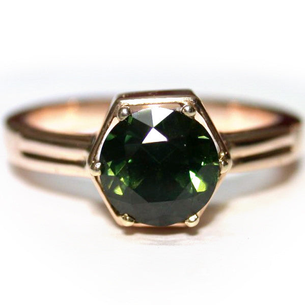 Green Saphire 9k Ring