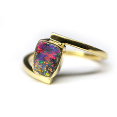 18k Boulder Opal Ring