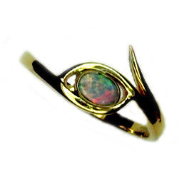 Pastel Multi coloured Boulder Opal Ring