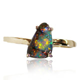 Red Multi Colour Opal Ring
