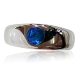 Blue Green Stainless Steel Ring