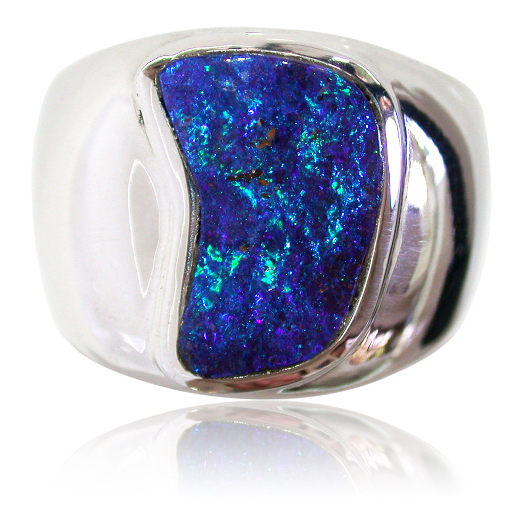 Blue Green S/S Gents Ring