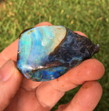 Faced boulder opal