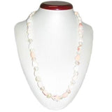 Freshwater Pearl and Light Opal Bead Necklace