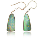 Multi Coloured Boulder Opal Drop Earrings